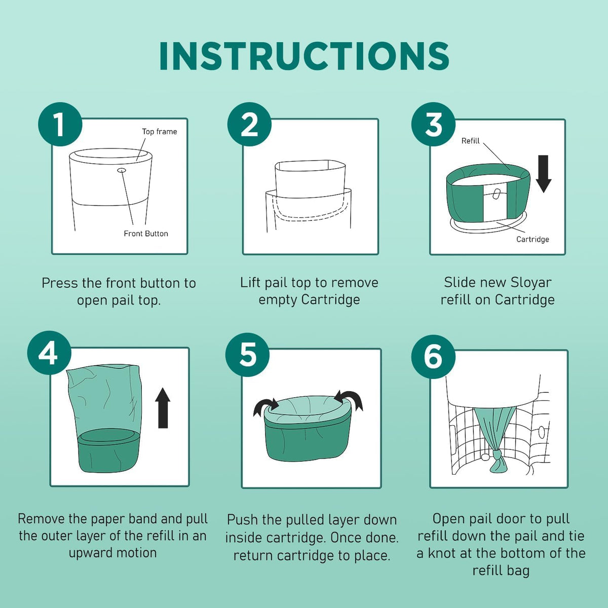 3 Pack Diaper Pail Refills for Dekor Classic