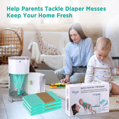 3 Pack Diaper Pail Refills for Dekor Classic