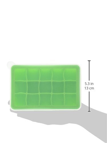 Fresh Baby Food Freezer Tray made from Silicone | Perfectly portioned for baby's first feedings | Clear lid for covering food & stacking trays, Flexible for easy removal, Dishwasher safe