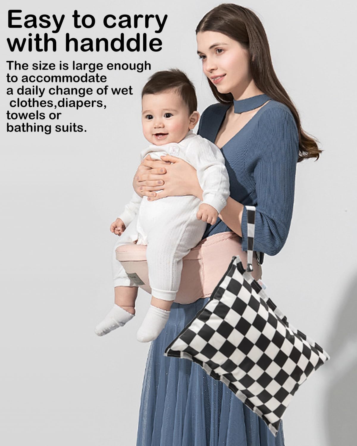 ALVA Waterproof Leakproof Wet Dry Bag 2-Pack | Reusable for Swim, Baby Clothes, Diapers & Travel 2LK06