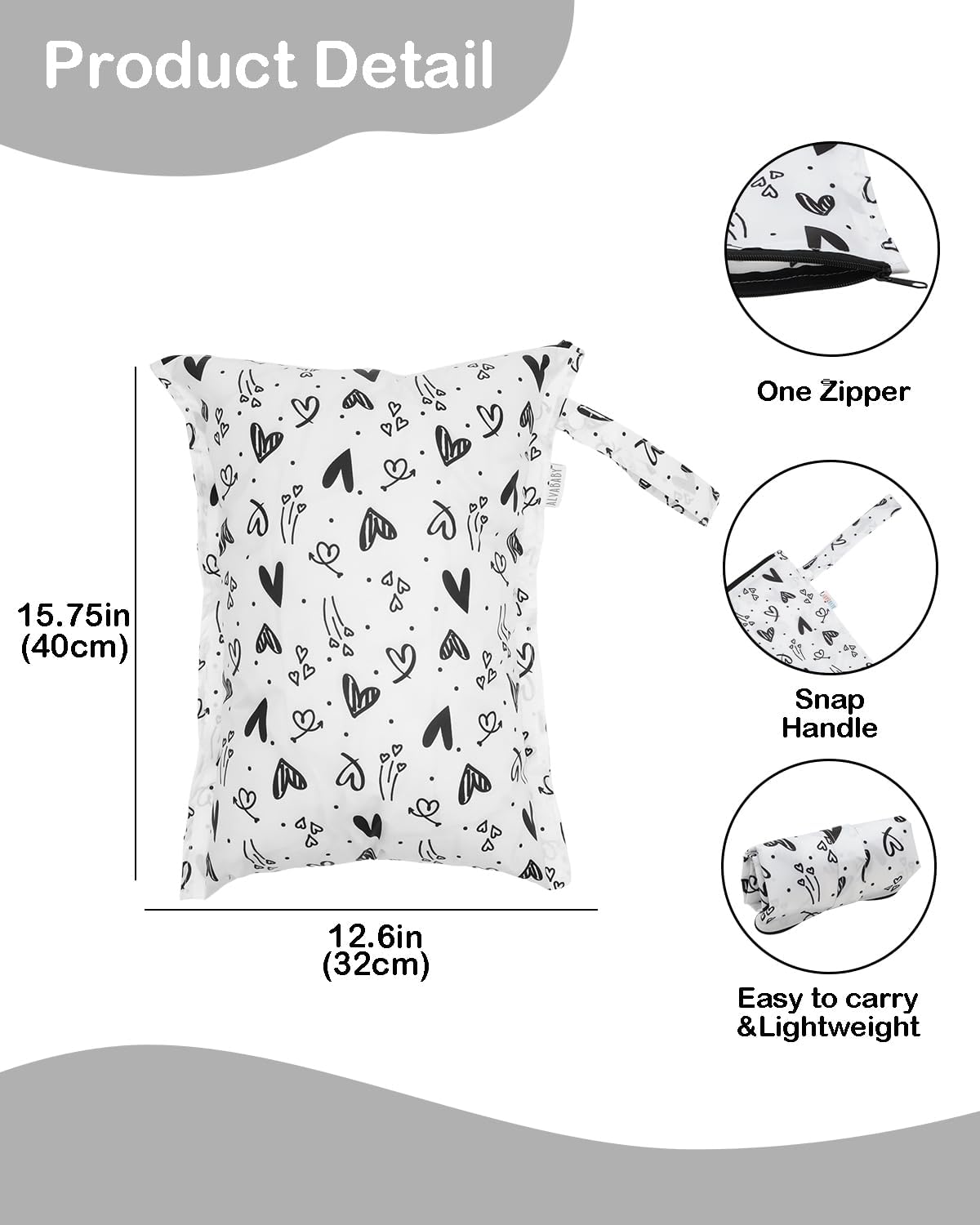 ALVA Waterproof Leakproof Wet Dry Bag 2-Pack | Reusable for Swim, Baby Clothes, Diapers & Travel 2LK06
