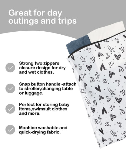 ALVA Waterproof Leakproof Wet Dry Bag 2-Pack | Reusable for Swim, Baby Clothes, Diapers & Travel 2LK06