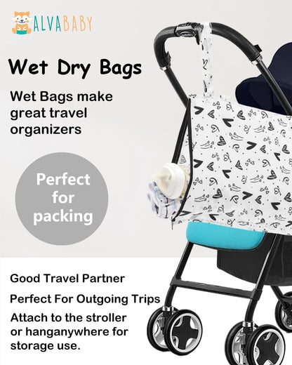 ALVA Waterproof Leakproof Wet Dry Bag 2-Pack | Reusable for Swim, Baby Clothes, Diapers & Travel 2LK06
