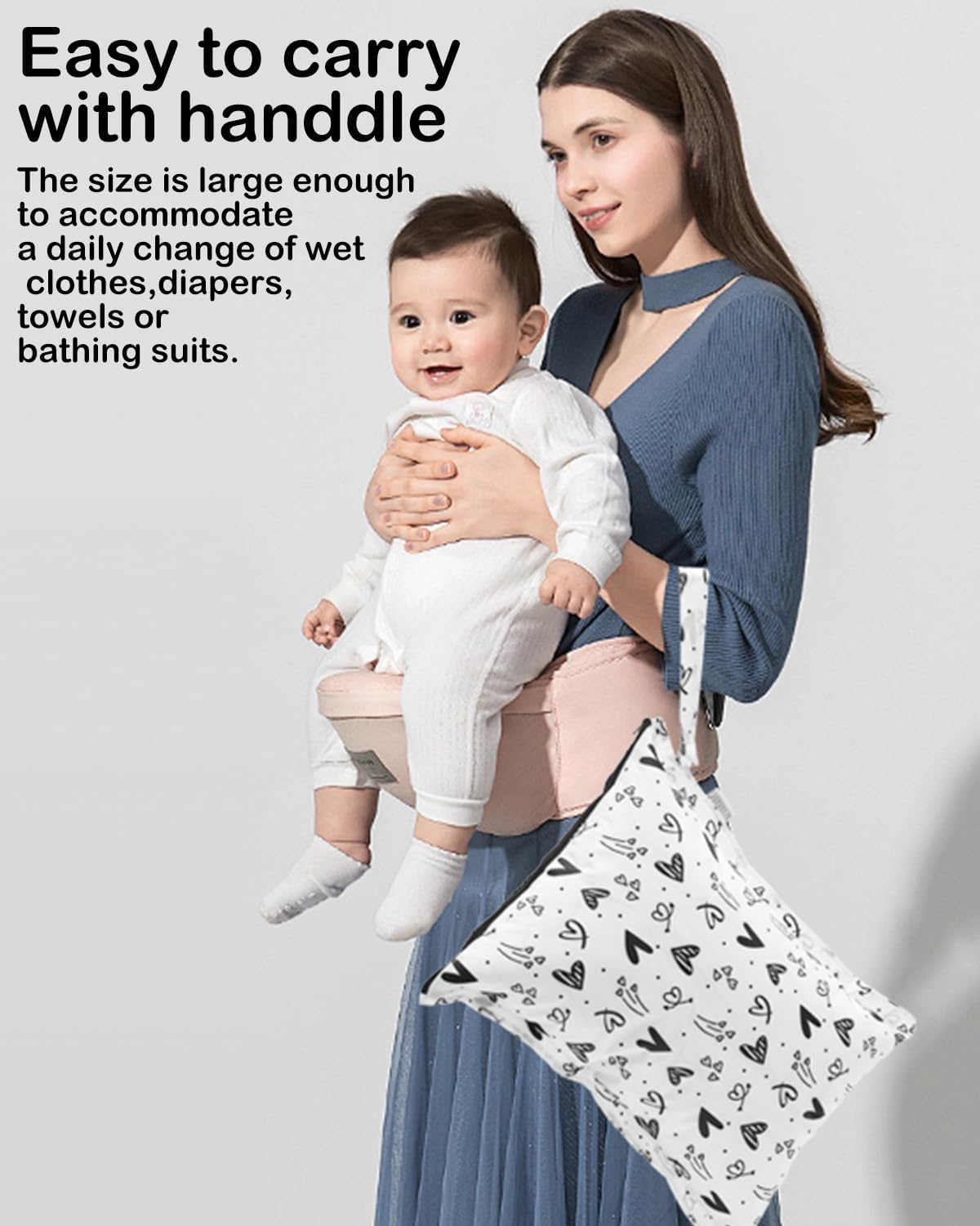 ALVA Waterproof Leakproof Wet Dry Bag 2-Pack | Reusable for Swim, Baby Clothes, Diapers & Travel 2LK06