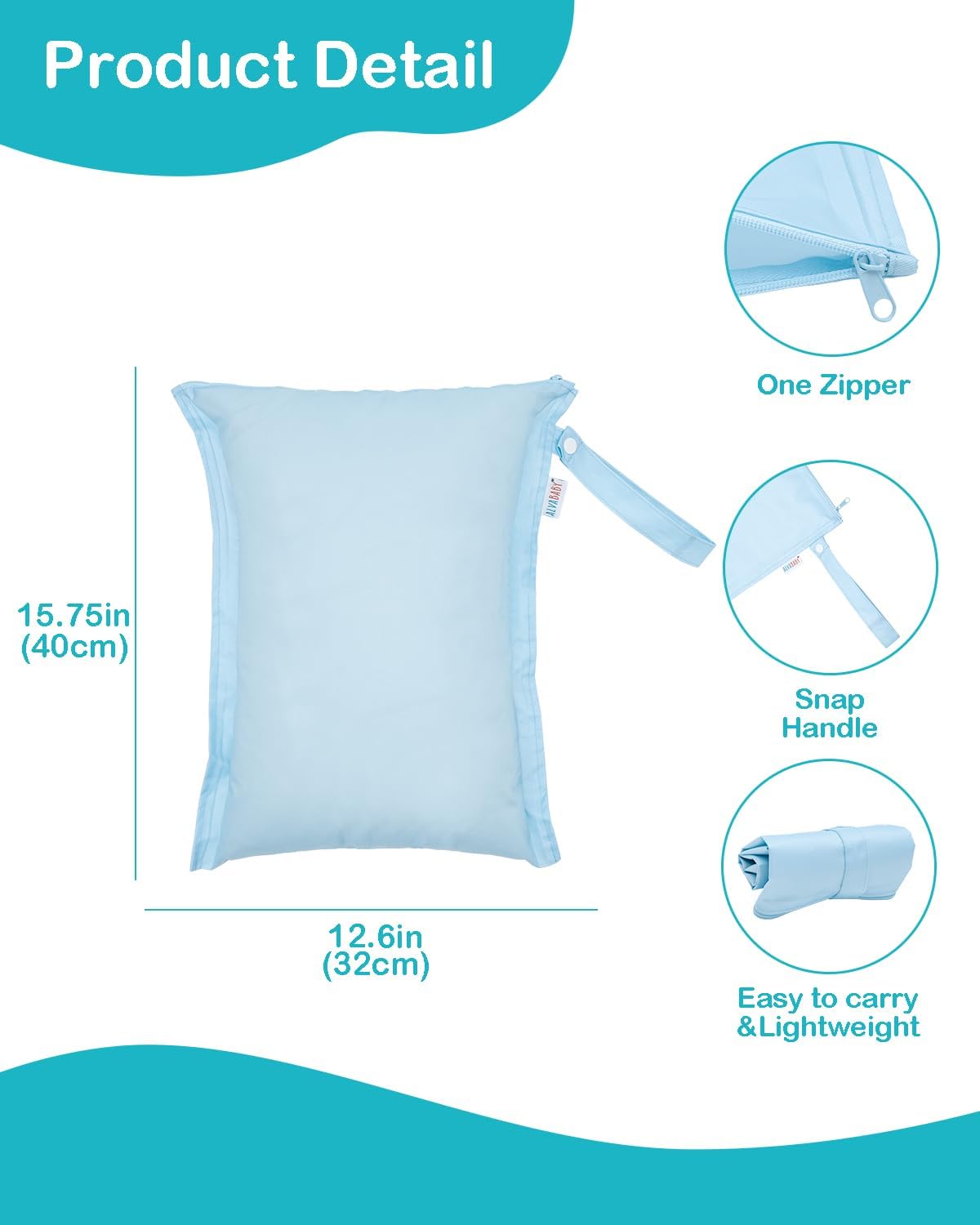 ALVA Waterproof Leakproof Wet Dry Bag 2-Pack | Reusable for Swim, Baby Clothes, Diapers & Travel 2LK06