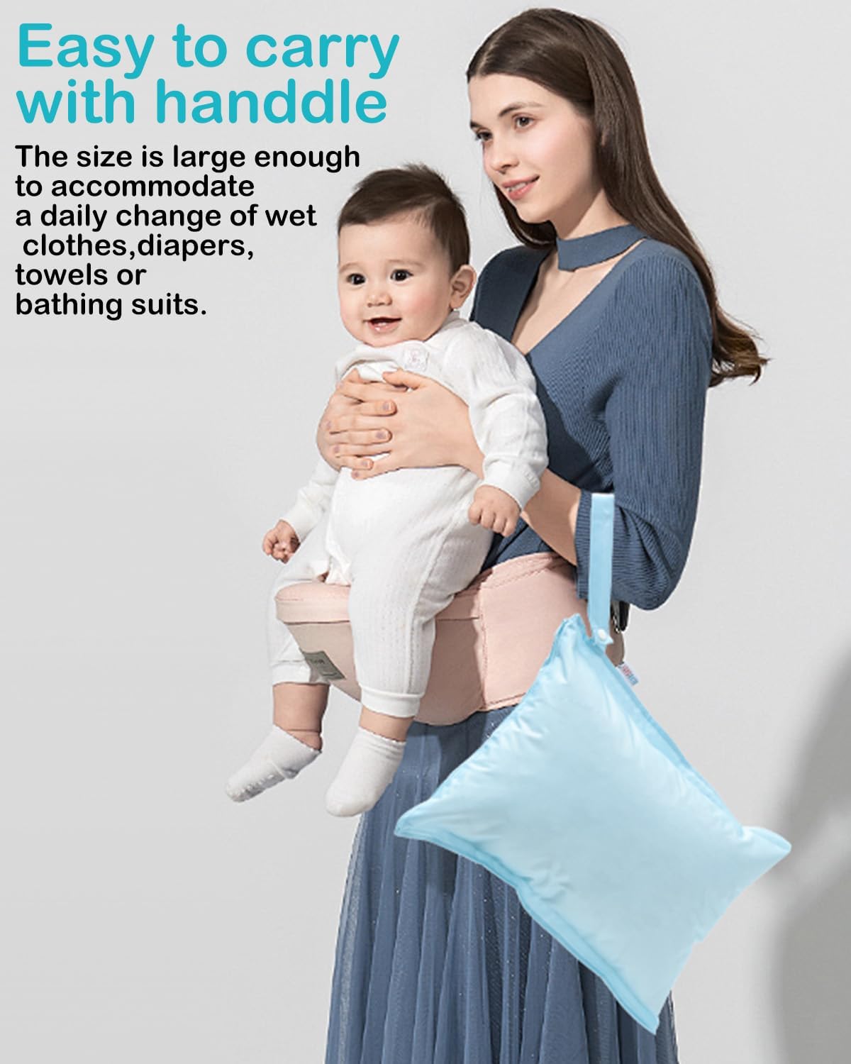 ALVA Waterproof Leakproof Wet Dry Bag 2-Pack | Reusable for Swim, Baby Clothes, Diapers & Travel 2LK06
