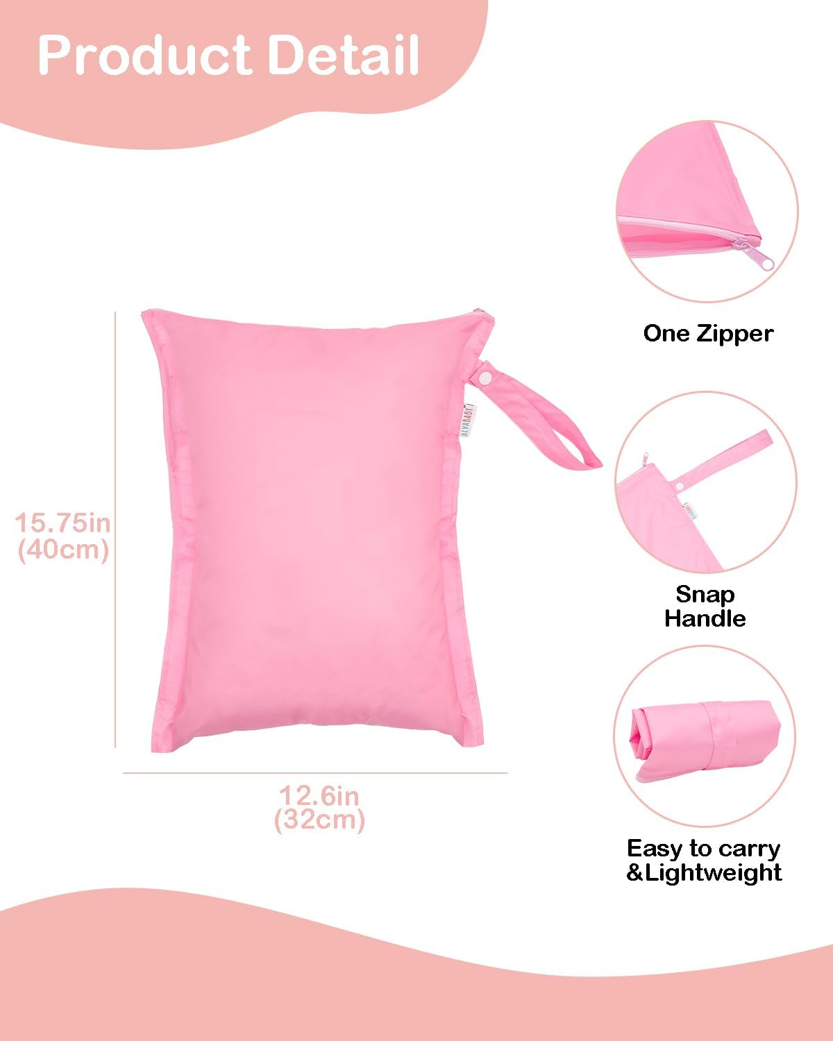 ALVA Waterproof Leakproof Wet Dry Bag 2-Pack | Reusable for Swim, Baby Clothes, Diapers & Travel 2LK06