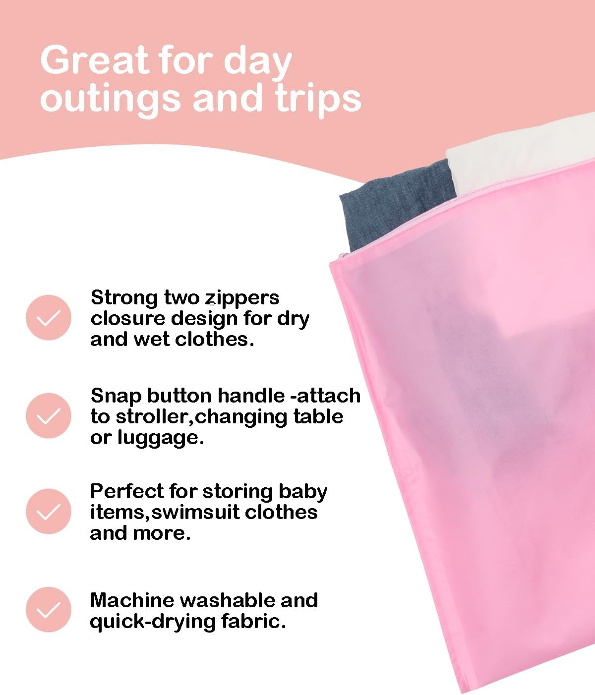 ALVA Waterproof Leakproof Wet Dry Bag 2-Pack | Reusable for Swim, Baby Clothes, Diapers & Travel 2LK06