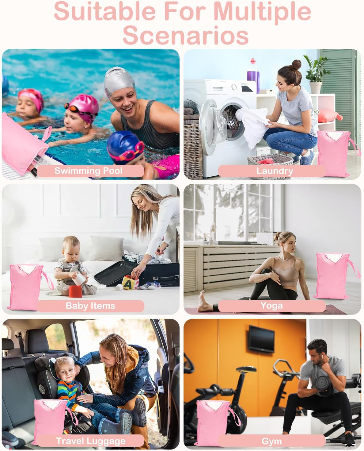 ALVA Waterproof Leakproof Wet Dry Bag 2-Pack | Reusable for Swim, Baby Clothes, Diapers & Travel 2LK06