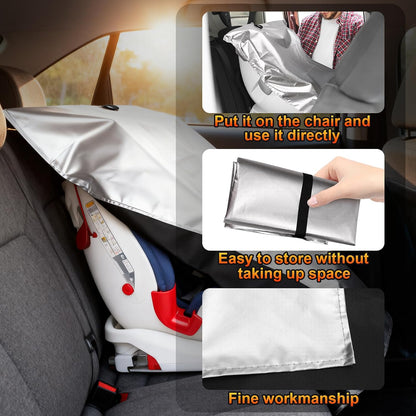 Baby Car Seat Sun Shade Cover,Infant Car Seats Heat Protector,Baby Travel Accessories to Keep Toddler Seats at Cool Temperature,CarSeat Cooler Cover UV Protection from Heat/Sun for Babies Seat