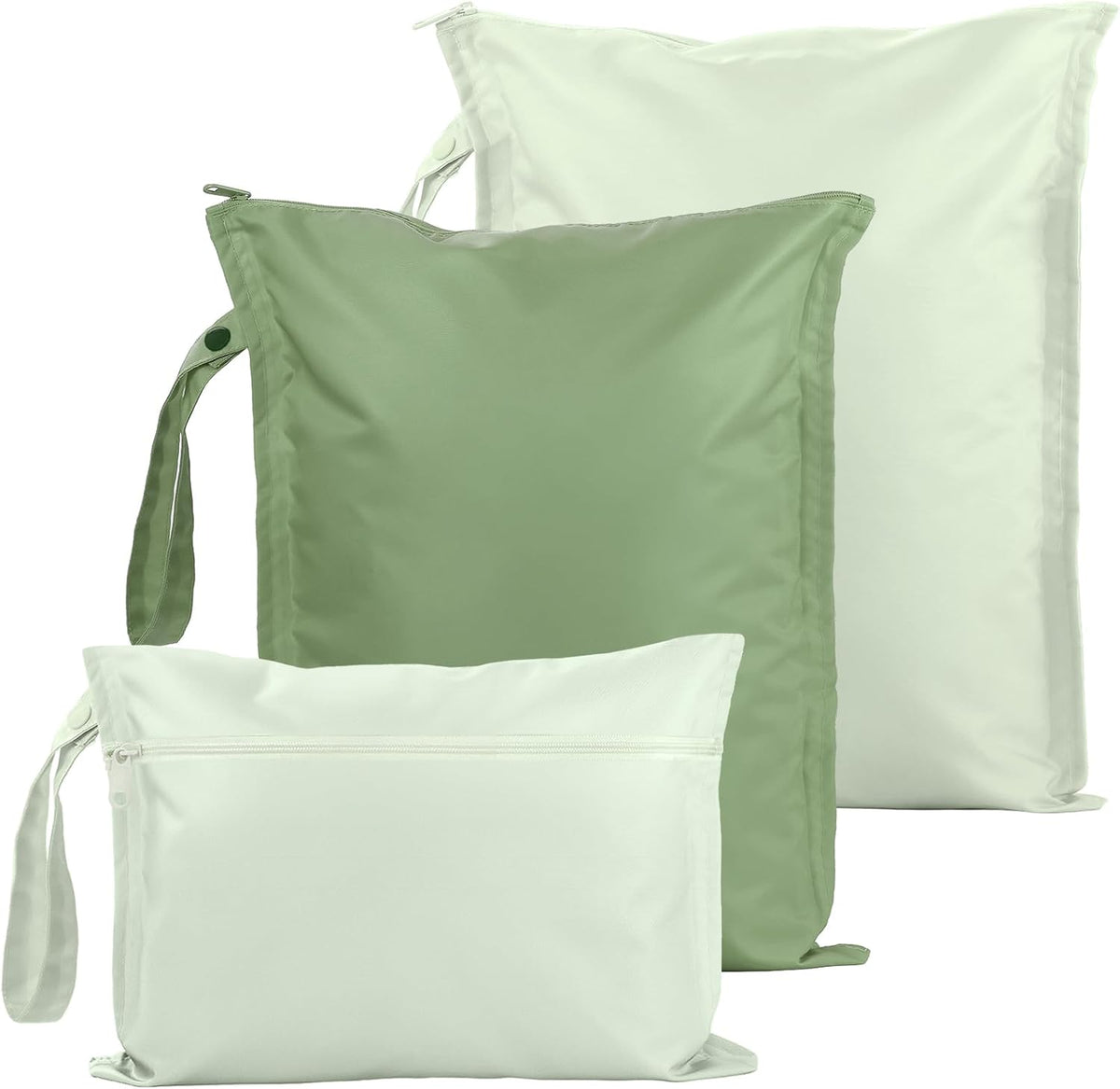 Wet Dry Bags Water Resistant - 2 Pack Reusable Waterproof Wet Dry Bag for Swimsuits & Baby Clothes - Leakproof Storage Pouch Bag for Travel & Baby Diaper - Travel Laundry Daycare Bags