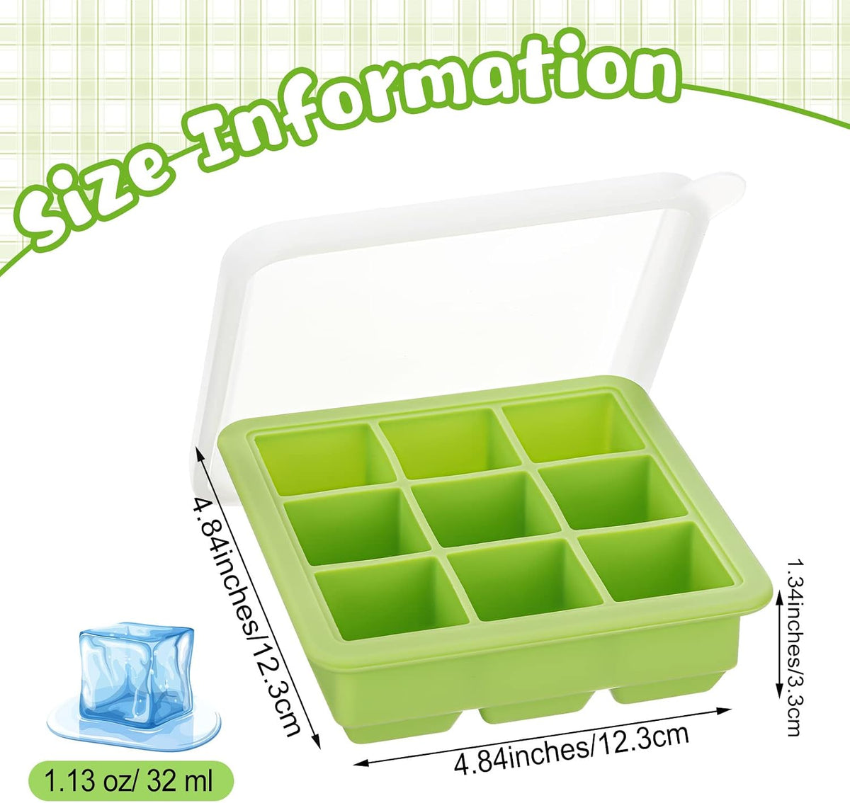 Silicone Baby Food Storage Containers with Lids, Freezer Trays
