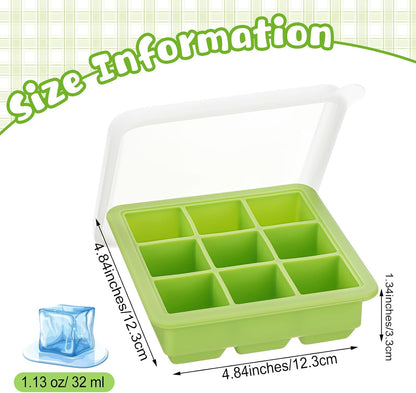 Silicone Baby Food Storage Containers with Lids, Freezer Trays