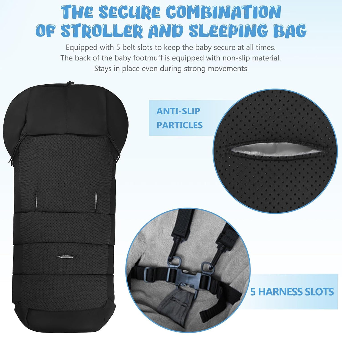 Stroller Footmuff Universal, Weatherproof and Windproof Baby Bunting Bag