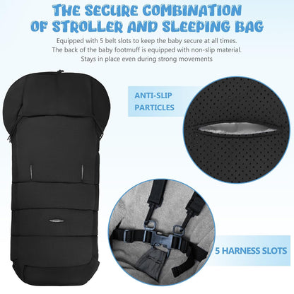 Stroller Footmuff Universal, Weatherproof and Windproof Baby Bunting Bag