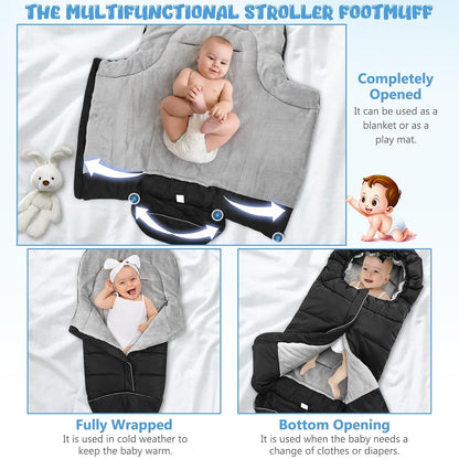 Stroller Footmuff Universal, Weatherproof and Windproof Baby Bunting Bag