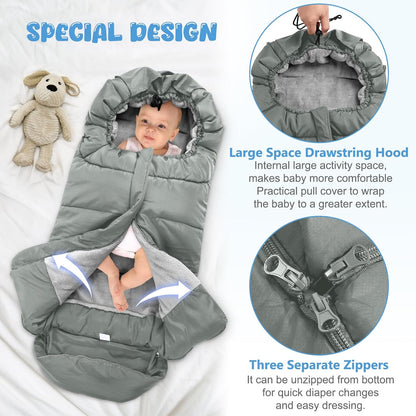 Stroller Footmuff Universal, Weatherproof and Windproof Baby Bunting Bag