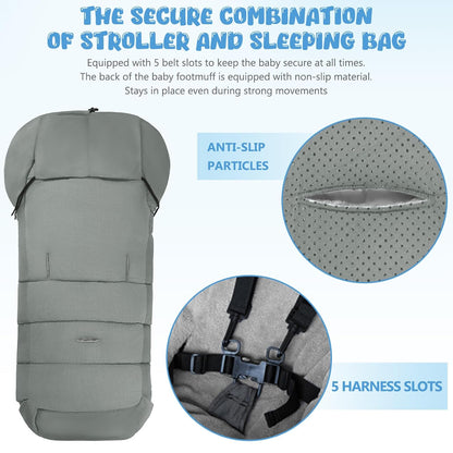 Stroller Footmuff Universal, Weatherproof and Windproof Baby Bunting Bag
