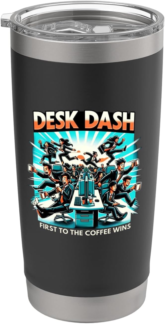 Desk Dash Casual Office Home Essential Graphic Art Stainless Steel Insulated Tumbler