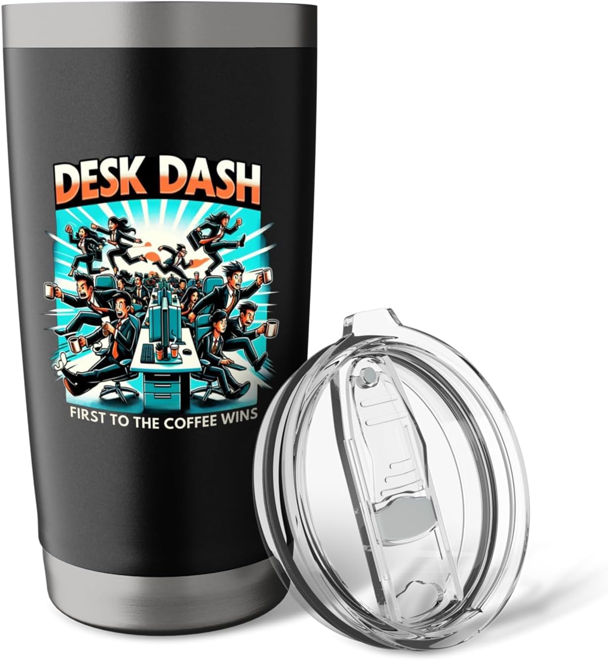 Desk Dash Casual Office Home Essential Graphic Art Stainless Steel Insulated Tumbler