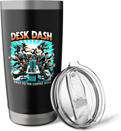 Desk Dash Casual Office Home Essential Graphic Art Stainless Steel Insulated Tumbler