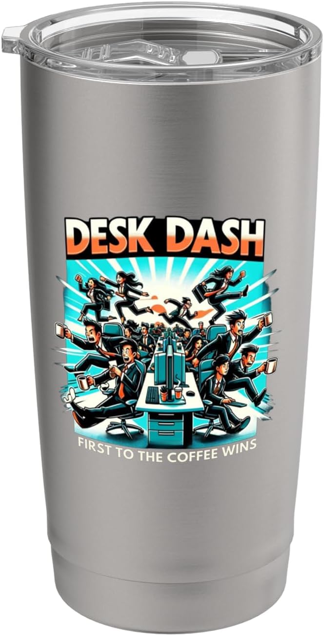 Desk Dash Casual Office Home Essential Graphic Art Stainless Steel Insulated Tumbler