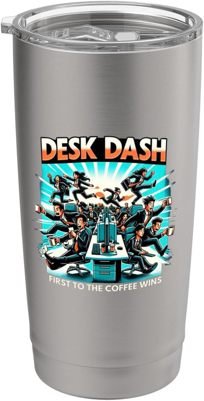 Desk Dash Casual Office Home Essential Graphic Art Stainless Steel Insulated Tumbler