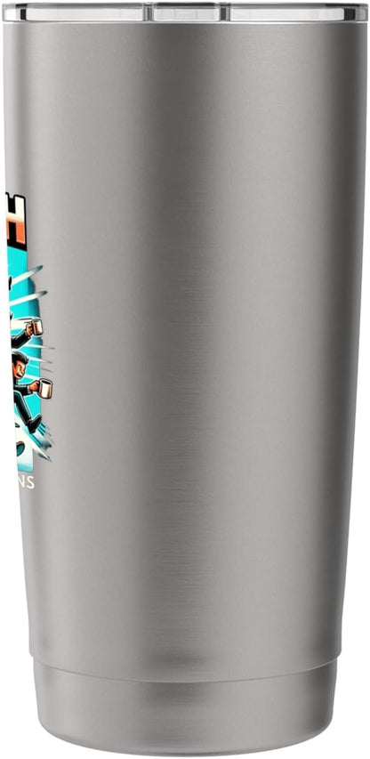 Desk Dash Casual Office Home Essential Graphic Art Stainless Steel Insulated Tumbler