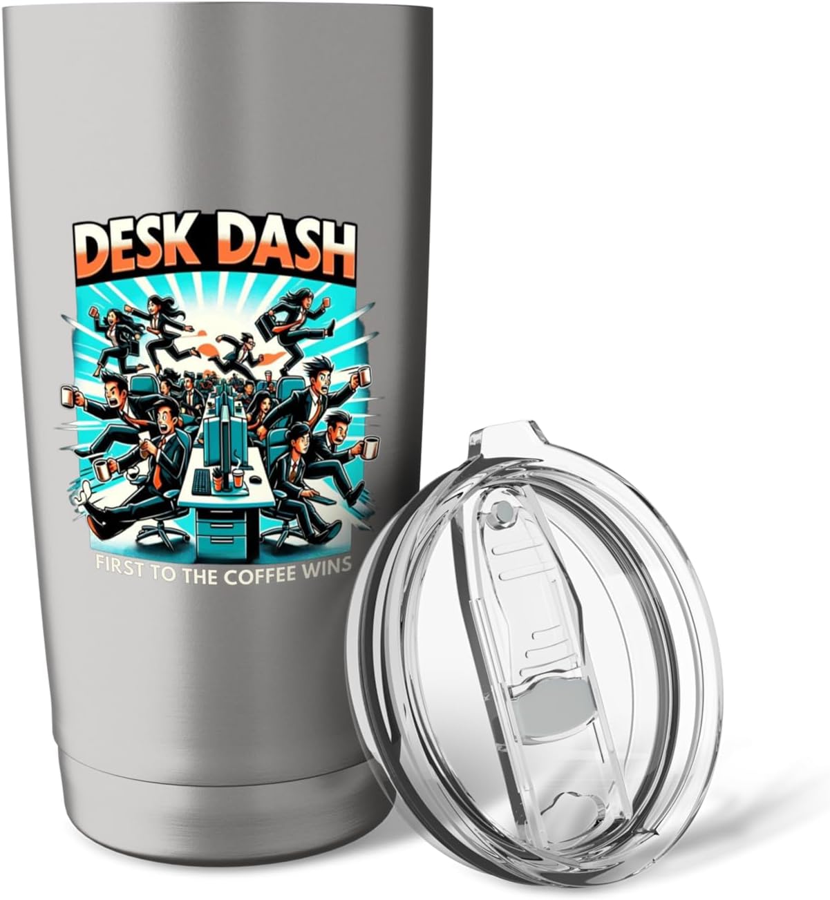 Desk Dash Casual Office Home Essential Graphic Art Stainless Steel Insulated Tumbler