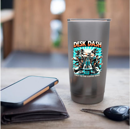 Desk Dash Casual Office Home Essential Graphic Art Stainless Steel Insulated Tumbler