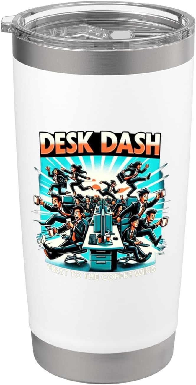 Desk Dash Casual Office Home Essential Graphic Art Stainless Steel Insulated Tumbler