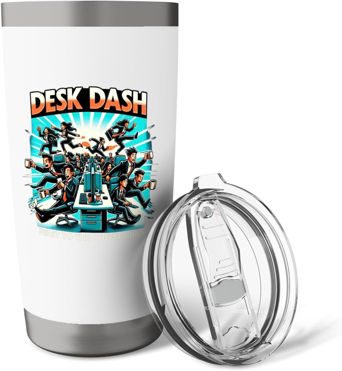 Desk Dash Casual Office Home Essential Graphic Art Stainless Steel Insulated Tumbler