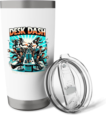 Desk Dash Casual Office Home Essential Graphic Art Stainless Steel Insulated Tumbler
