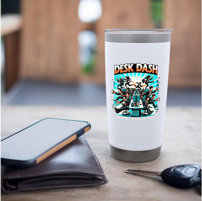 Desk Dash Casual Office Home Essential Graphic Art Stainless Steel Insulated Tumbler