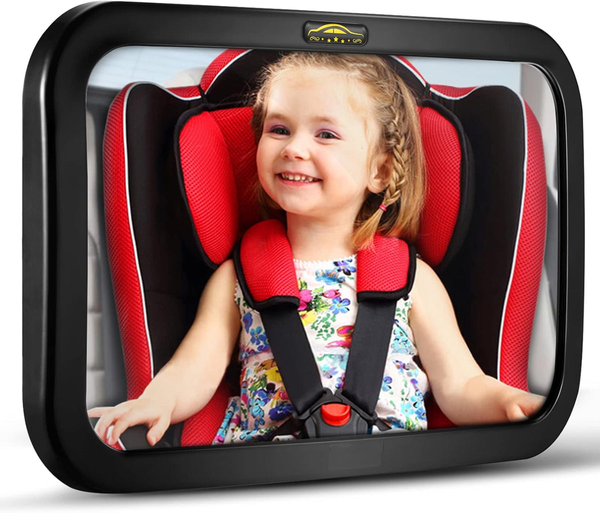 Baby Car Mirror, Car Seat Mirror, Safely Monitor Infant Child in Rear Facing Cars Seat, Wide View Shatterproof Adjustable Acrylic 360°for Backseat, Crash Tested and Certified for Safety