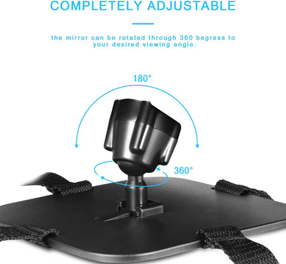 Baby Car Mirror, Car Seat Mirror, Safely Monitor Infant Child in Rear Facing Cars Seat, Wide View Shatterproof Adjustable Acrylic 360°for Backseat, Crash Tested and Certified for Safety