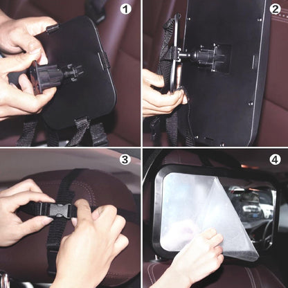 Baby Car Mirror, Car Seat Mirror, Safely Monitor Infant Child in Rear Facing Cars Seat, Wide View Shatterproof Adjustable Acrylic 360°for Backseat, Crash Tested and Certified for Safety