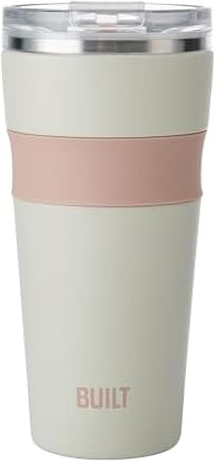 24 oz Stainless Steel Vacuum Insulated Tumbler - Sage Green Double Wall Travel Cup, Keeps Drinks Cold 24 Hours or Hot 8 Hours, Leak Proof Lid with Flip Straw, Silicone Grip
