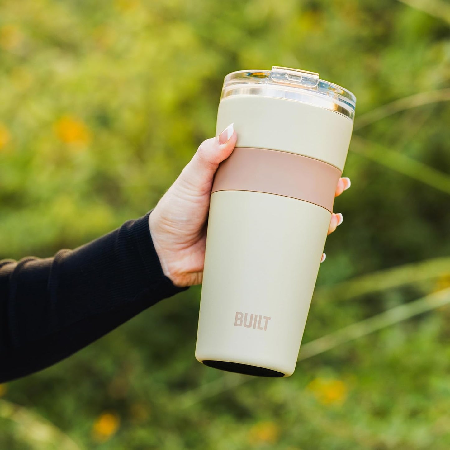 24 oz Stainless Steel Vacuum Insulated Tumbler - Sage Green Double Wall Travel Cup, Keeps Drinks Cold 24 Hours or Hot 8 Hours, Leak Proof Lid with Flip Straw, Silicone Grip