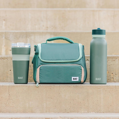 24 oz Stainless Steel Vacuum Insulated Tumbler - Sage Green Double Wall Travel Cup, Keeps Drinks Cold 24 Hours or Hot 8 Hours, Leak Proof Lid with Flip Straw, Silicone Grip