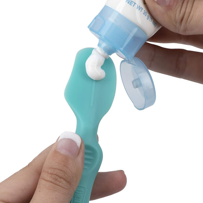 Nuby Silicone Diaper Cream Brush with Suction Base, Aqua (Pack of 2)