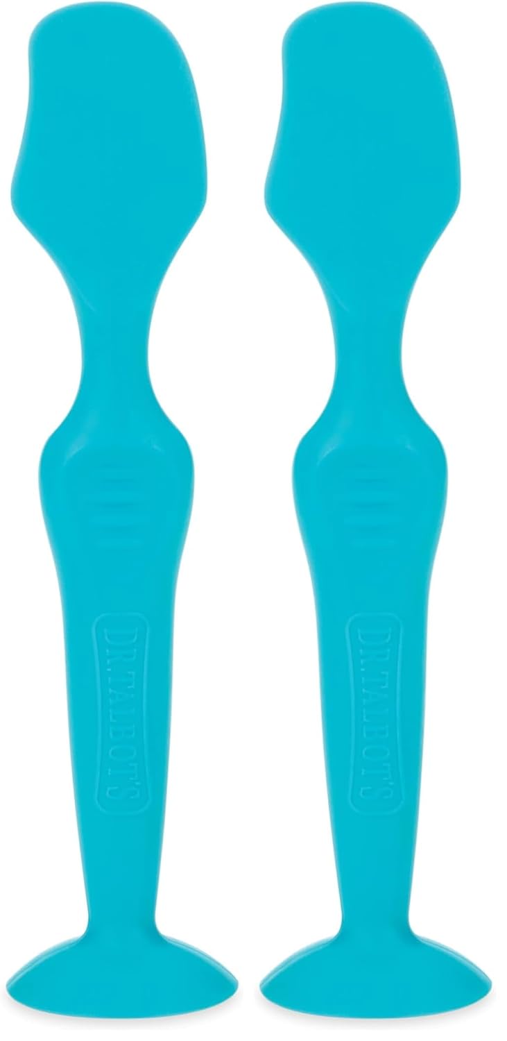 Nuby Silicone Diaper Cream Brush with Suction Base, Aqua (Pack of 2)