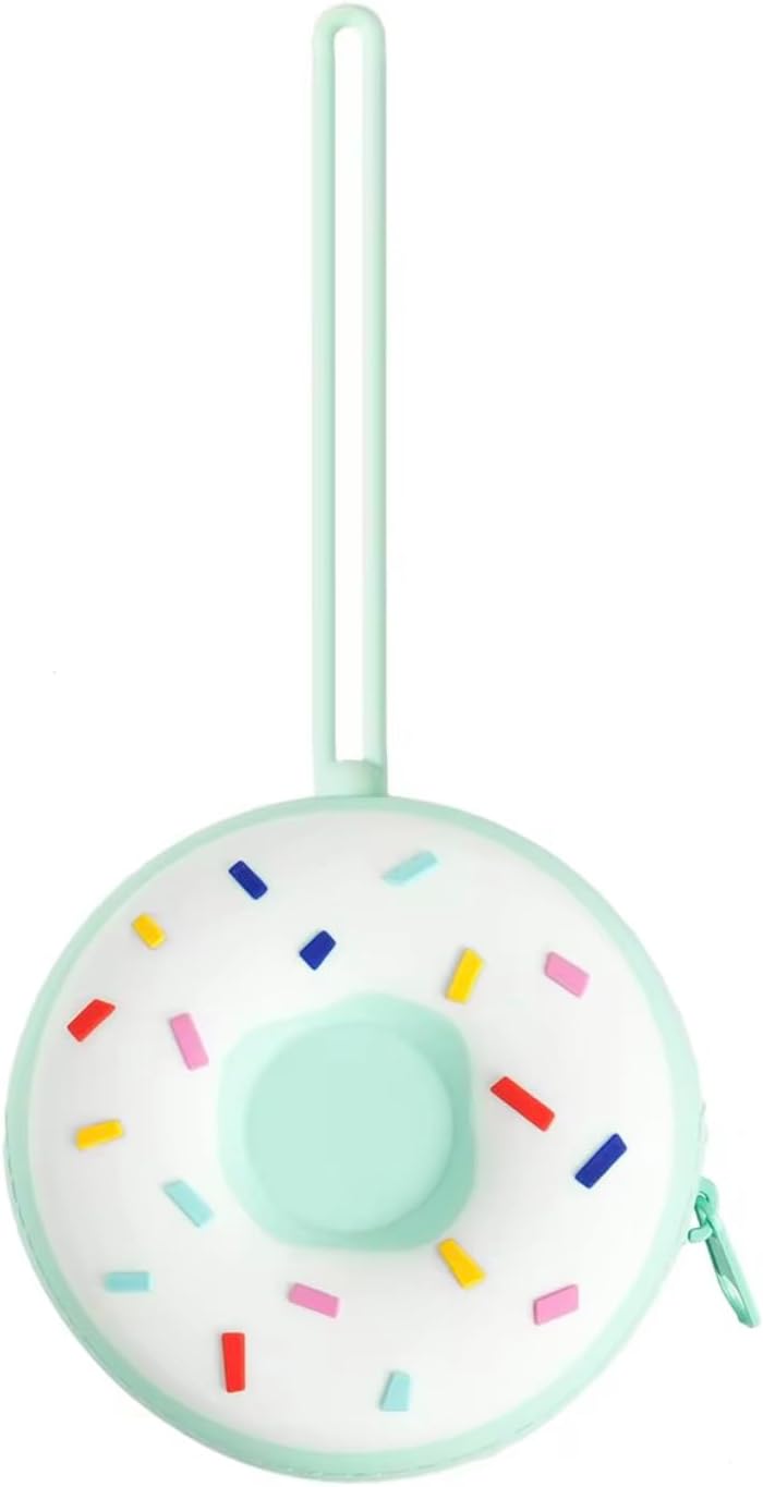 Baby Pacifier Holder Case – BPA-Free Silicone Donut Design | Travel Pacifier Case for Diaper Bag Essentials