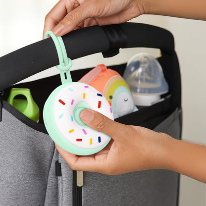 Baby Pacifier Holder Case – BPA-Free Silicone Donut Design | Travel Pacifier Case for Diaper Bag Essentials