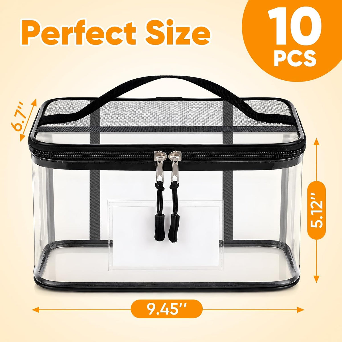 10 Packs Clear Toy Storage Bags with Zippers,Toy Organizers and Storage