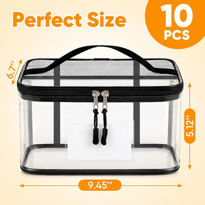 10 Packs Clear Toy Storage Bags with Zippers,Toy Organizers and Storage