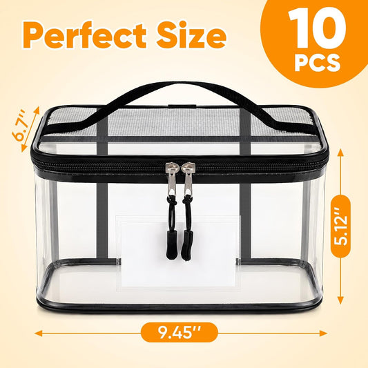10 Packs Clear Toy Storage Bags with Zippers,Toy Organizers and Storage
