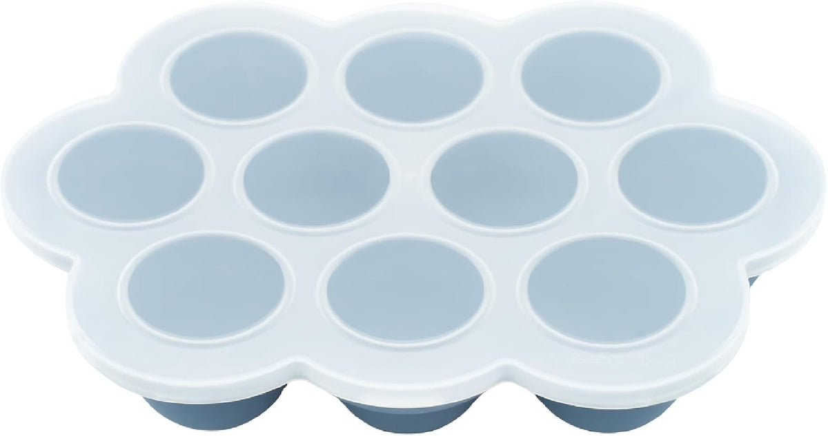 Silicone Baby Food Freezer Trays 3-Pack Bundle - 2 Ten 1.5oz & 1 Six 3oz Portions - Clip-on Lids - Homemade Purée & Breast Milk Storage
