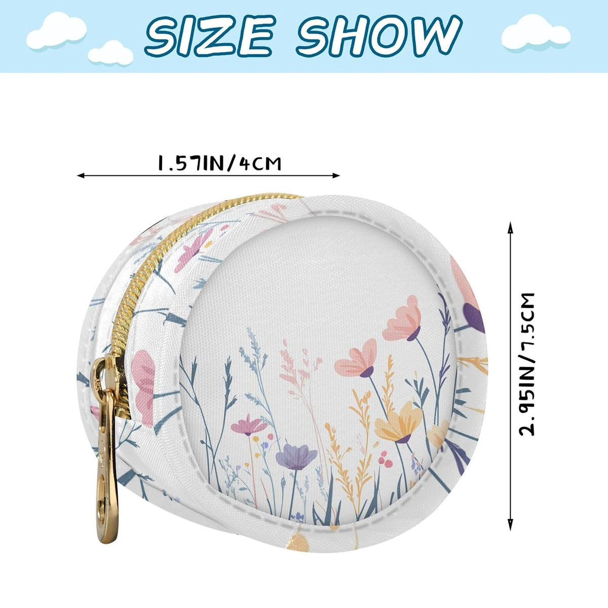 Beautiful Wildflowers Baby Pacifier Holder Case, Dustproof Portable Storage Box for Diaper Bag Purse, Pacifier Storage Container for Boys & Girls