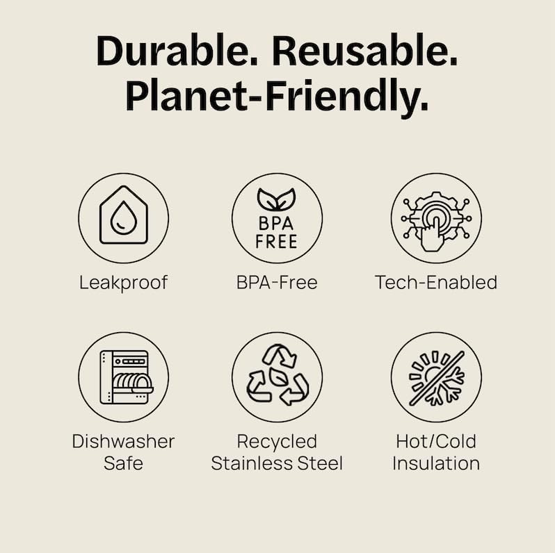 To Go Coffee Cup – Insulated Travel Coffee Mug with 360° Leak‑Safe Lid, Stainless Steel Coffee Tumbler for Hot/Cold, Spill‑Resistant, BPA‑Free - Salt, 12oz